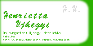 henrietta ujhegyi business card